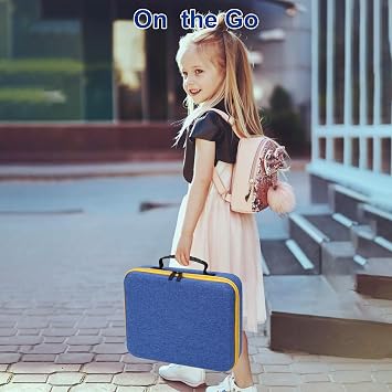 MGZNMTY Storage Case Compatible with Little Tikes Story Dream Machine Books for Kids, Storybook Projector Audio Play and Character Collection Toddler Toys Gifts Travel Box (Only Case) (Blue)