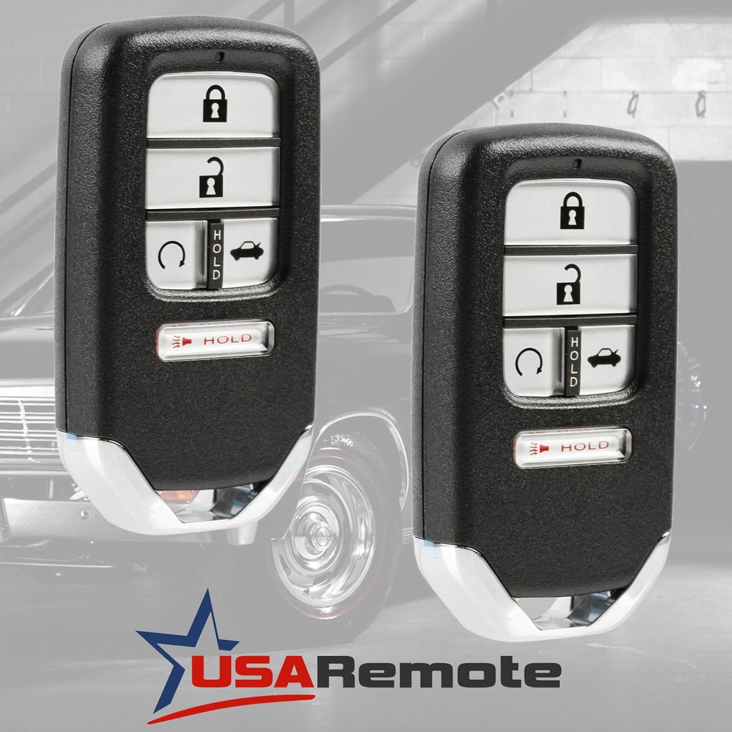 fits 2016 2017 2018 Honda Civic EX LX Smart Key Fob Keyless Entry Remote (KR5V2X), Set of 2