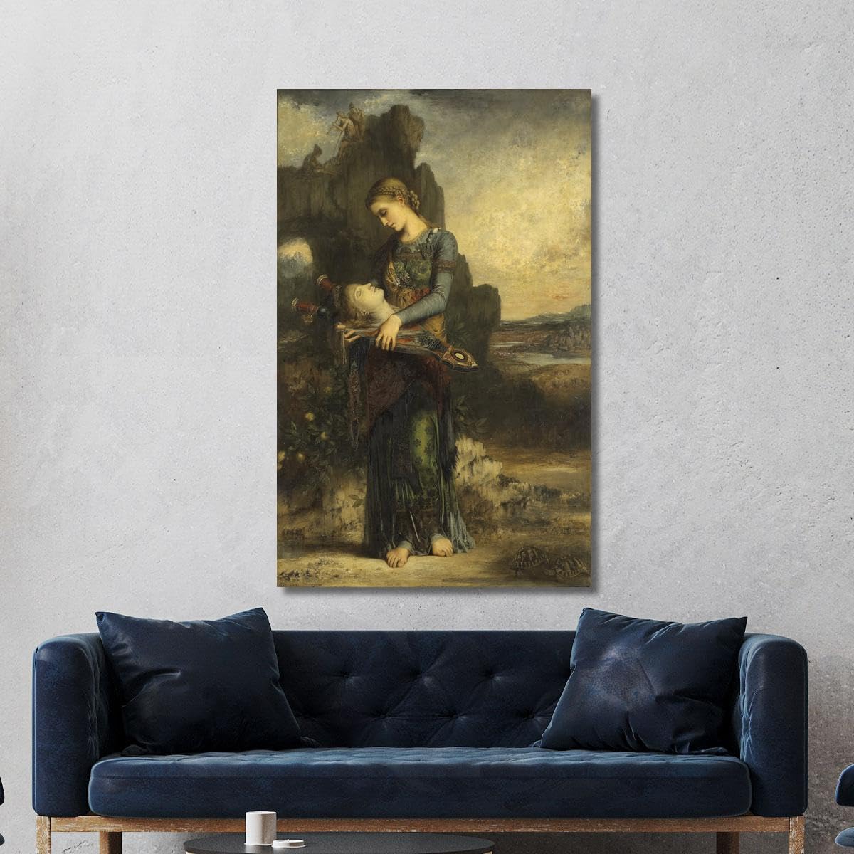 CheQuadro! Orfeo Gustave Moreau, gmr26 quadro stampa su tela, arte moderna, fine art, arredo parete, decorazione casa, pronto da appendere 75x45 cm
