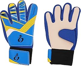جوانتي حارس مرمى كرة القدم كامل الأصابع، مقاس 5 - لون أزرق - مقاس (27 × 15) سم