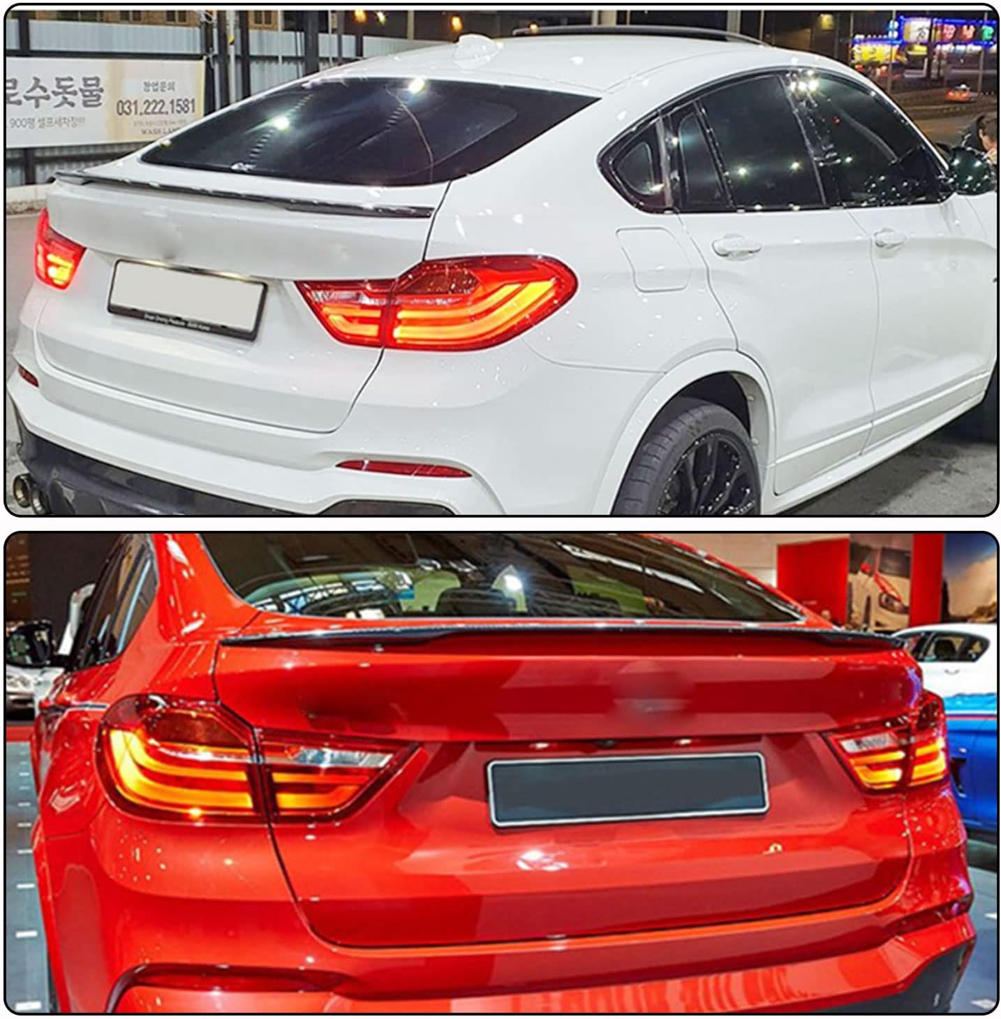 Carbon Fiber Rear Trunk Spoiler for BMW X4 F26 4-Door 2014-2018 Car Rear Boot Lid Highkick Spoiler Wing Lip Factory Outlet (Style C)
