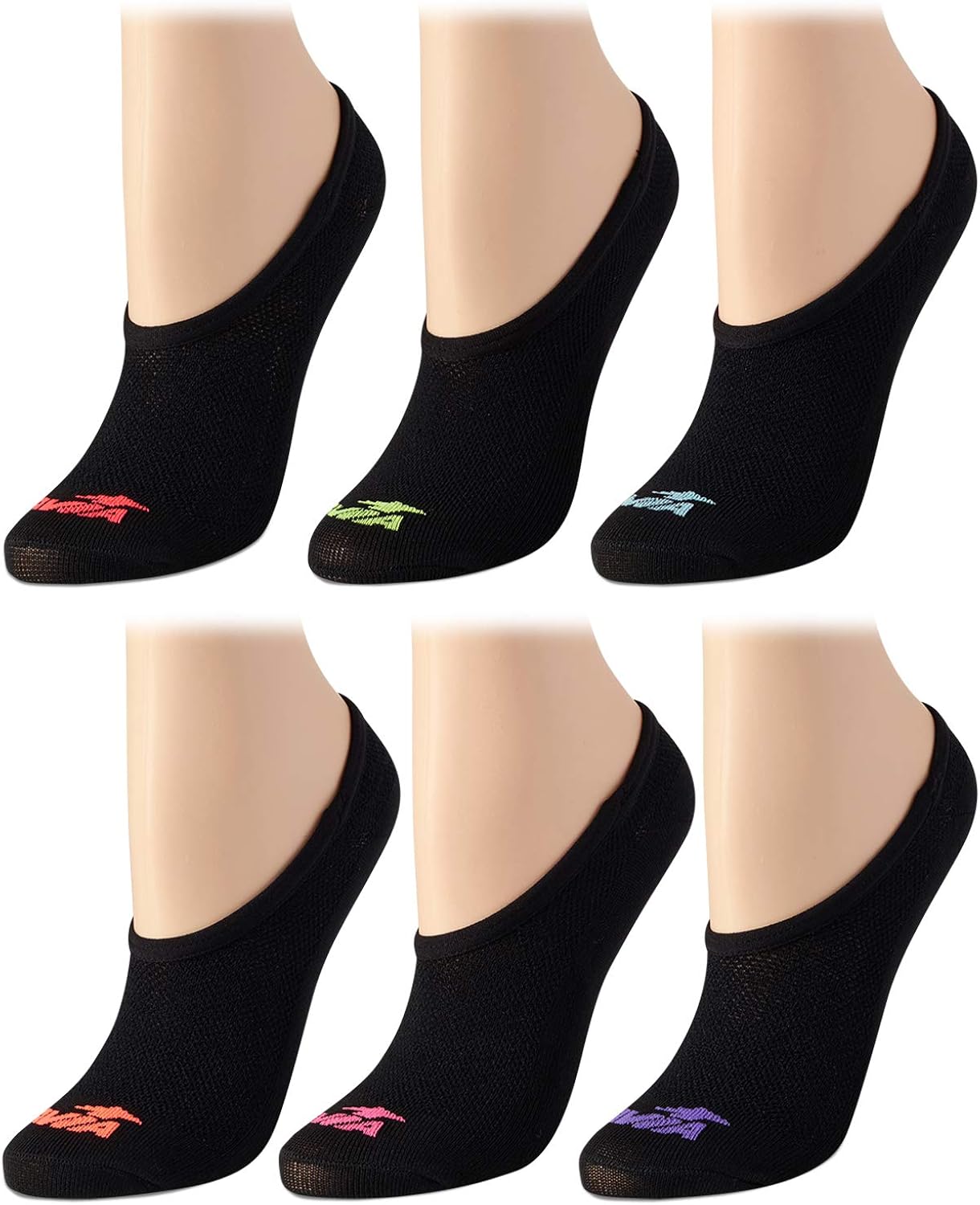 Avia Woman's Microfiber No Show Breathable Athletic Performance Liner