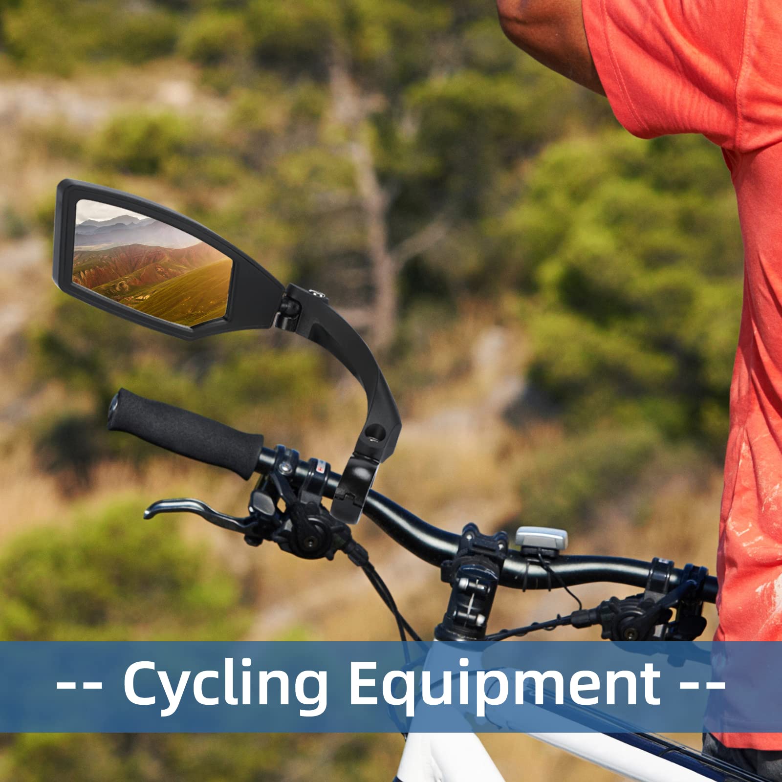 2 Rétroviseurs Vélo Réglables 360° - Miroirs Convexes Pour Guidon 22-32mm - Vélo, Trottinette, Scooter