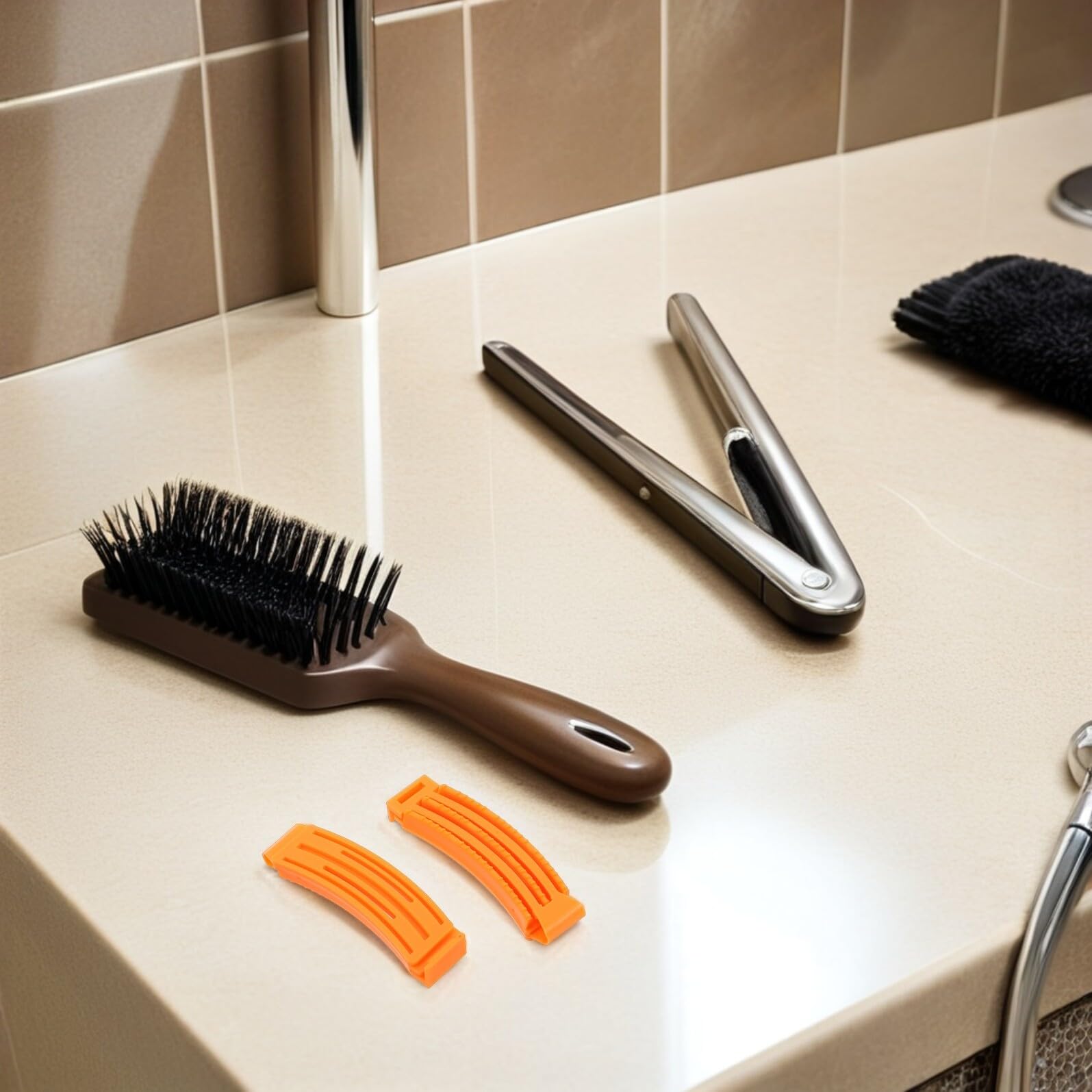 Rizadores de Base para Cabello Naranja 20 Piezas de Plástico