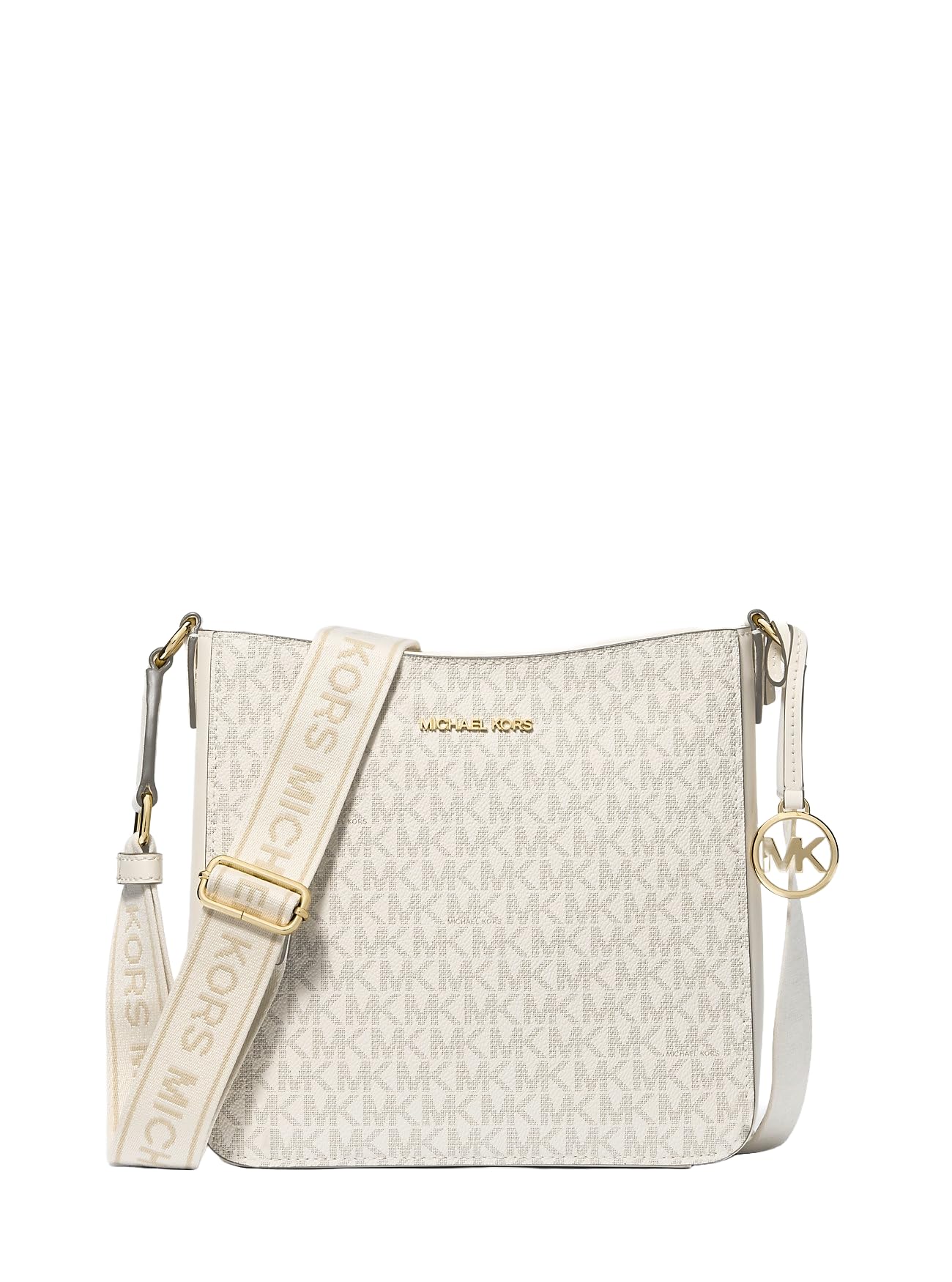 Michael Kors Jet Set Travel Signature Logo Small Crossbody Bag - Vanilla