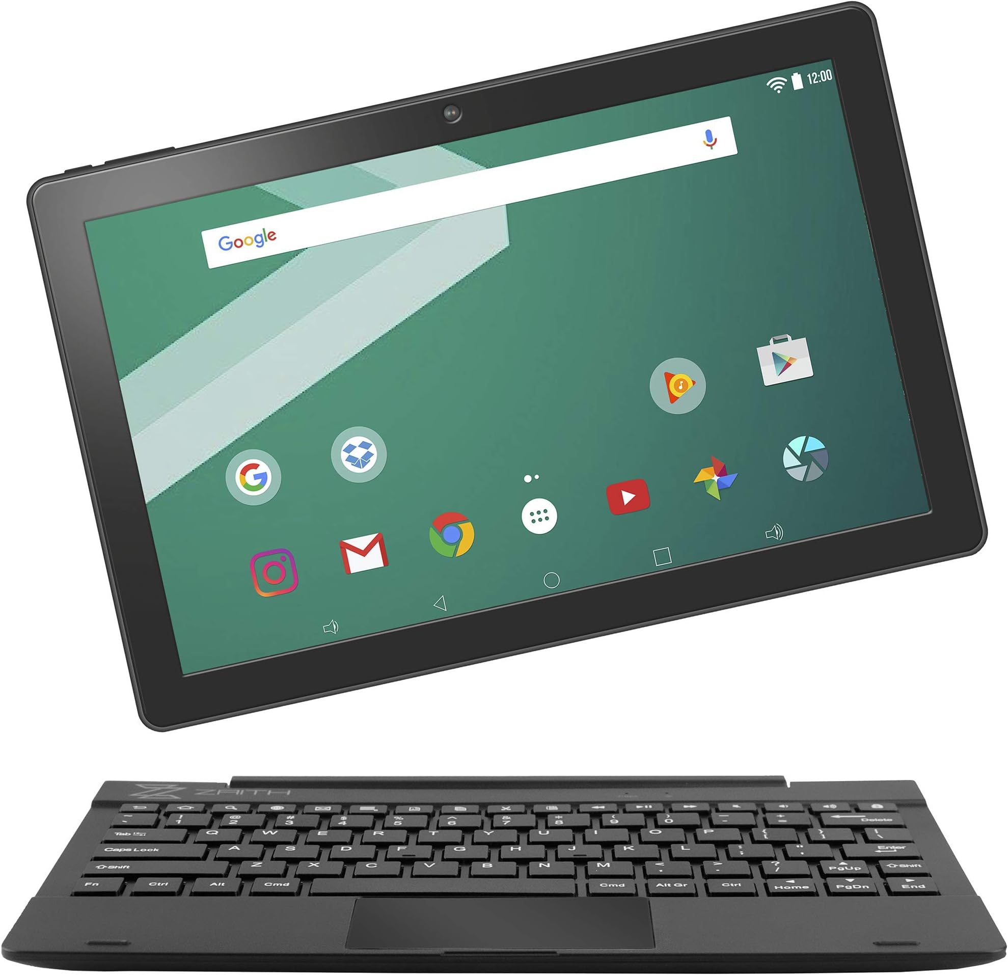 2in1 10.1" Inch Google Laptop Tablet PC - Android 8.1, 16 GB Expandable upto 256 GB, Quad Core Processor, Bluetooth, IPS HD Screen, Google Play, FULL USB, Keyboard Case included-Zaith