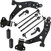 Vista 171 de Detroit Axle - Kit de suspensión delantera RWD de 10 piezas para Chevy GMC Silverado Sierra 1500 1999-2006, 2 brazos de control superior, 2 rótulas