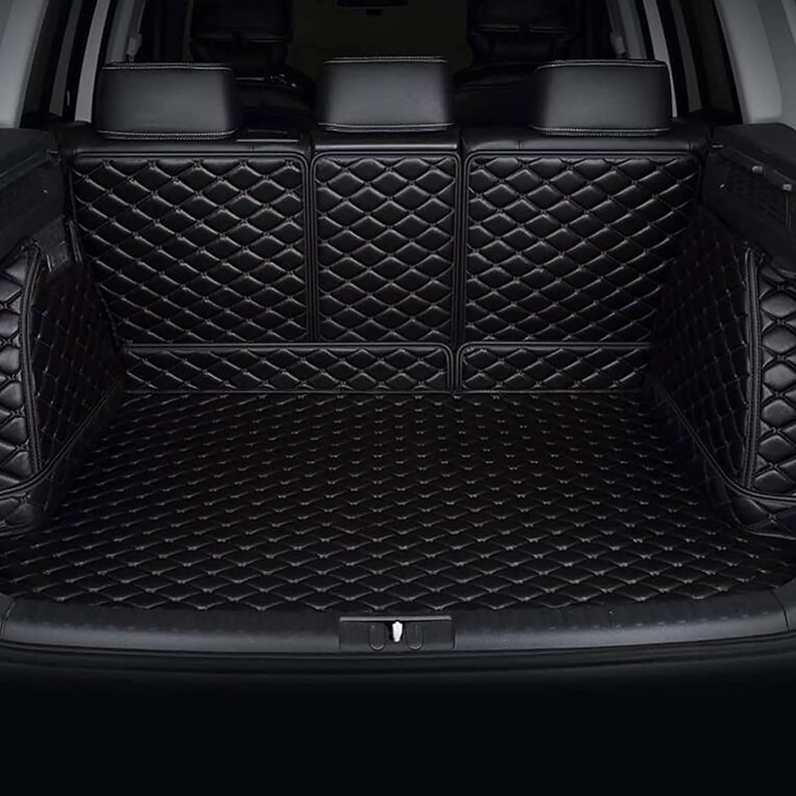 FUDGENGNP Car Boot Liner for VW Arteon Shooting Brake Station wagon (estate) 2020-2022, Full Coverage Leather Trunk Mats Waterproof Anti-Slip Scratch Proof Cargo Liners Accessorie,Black