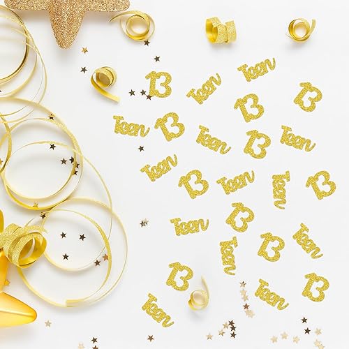 Miniatura 5 de Confeti para adolescentes de 13 años, decoraciones de mesa de cumpleaños número 13, decoración oficial de cumpleaños para adolescentes, confeti de