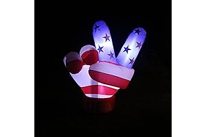 Sunnydaze Inflatable Decoration for Memorial Day | 5-Foot Peace, Love and Freedom...