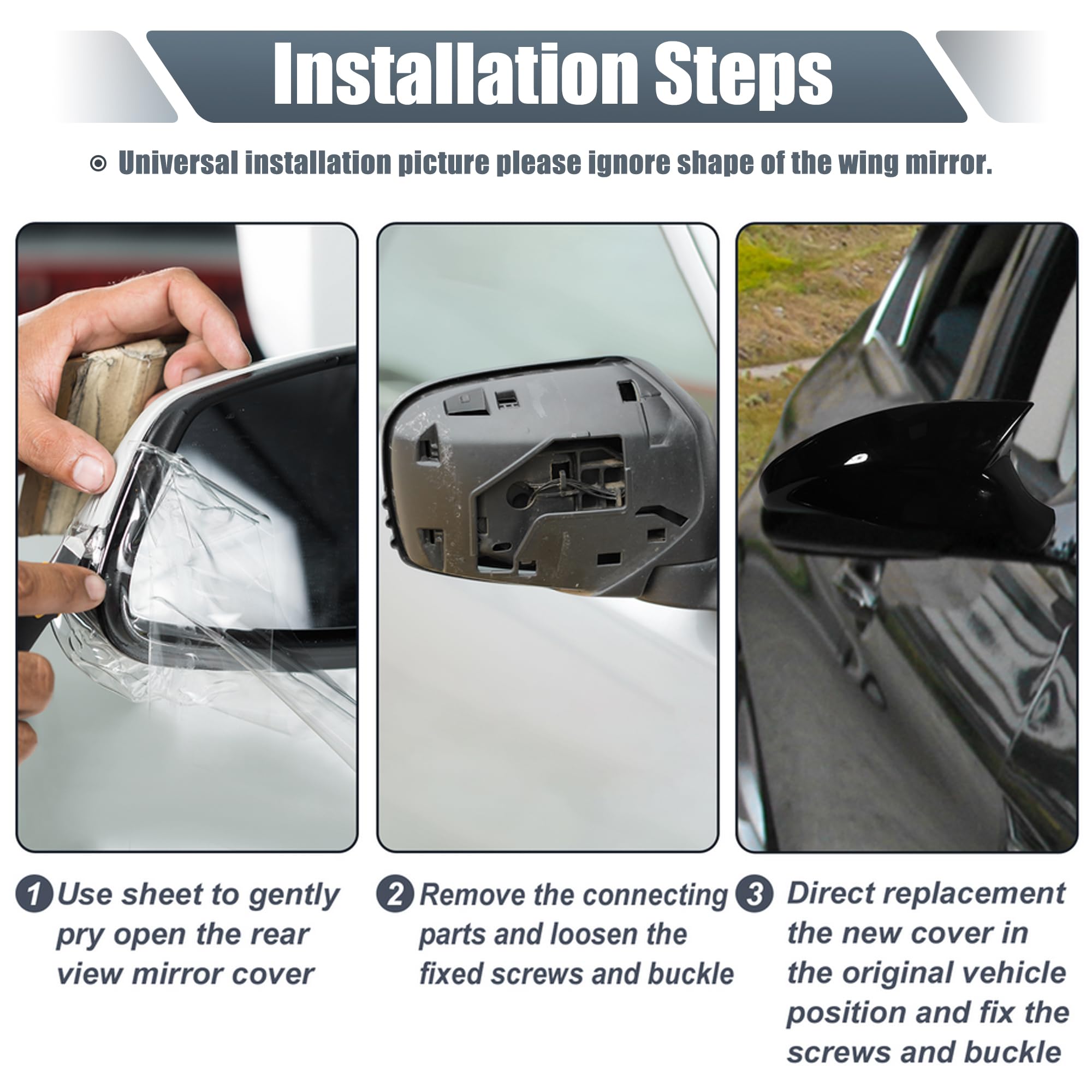 Tapa De Espejo Retrovisor Izquierdo Para Fiat 500 2007-2023 - Cubierta Protectora Blanca De Plástico ABS, Fácil Instalación, Mejora El Estilo