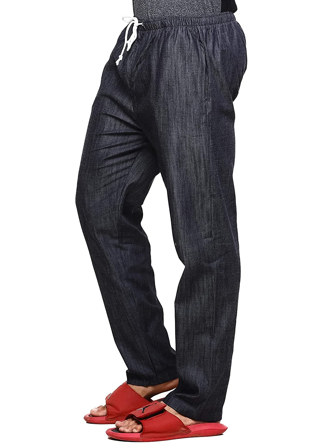 twist99 Men's Regular Fit Denim Elastic Waist Plus Size Pant (Denim Blue)-picture-47