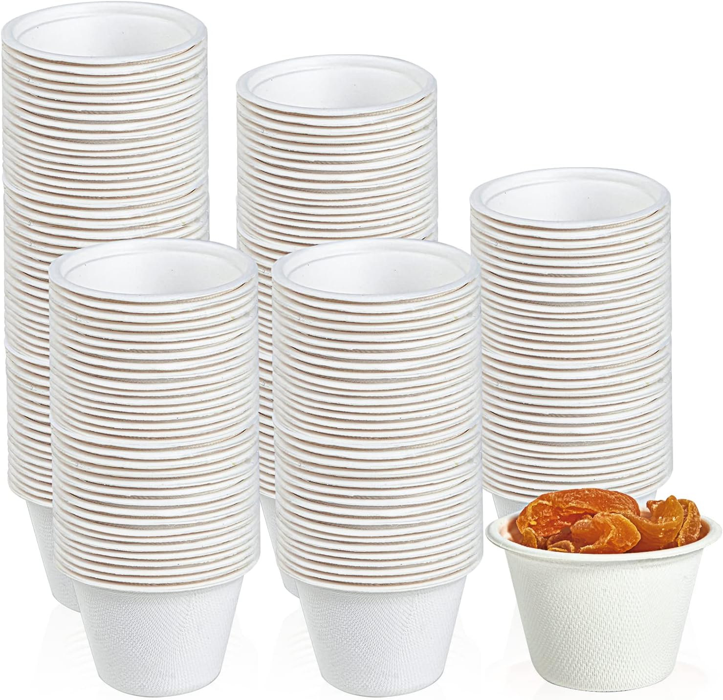 ECOLipak [200 Pack] 4 oz Compostable Portion Cups, 100