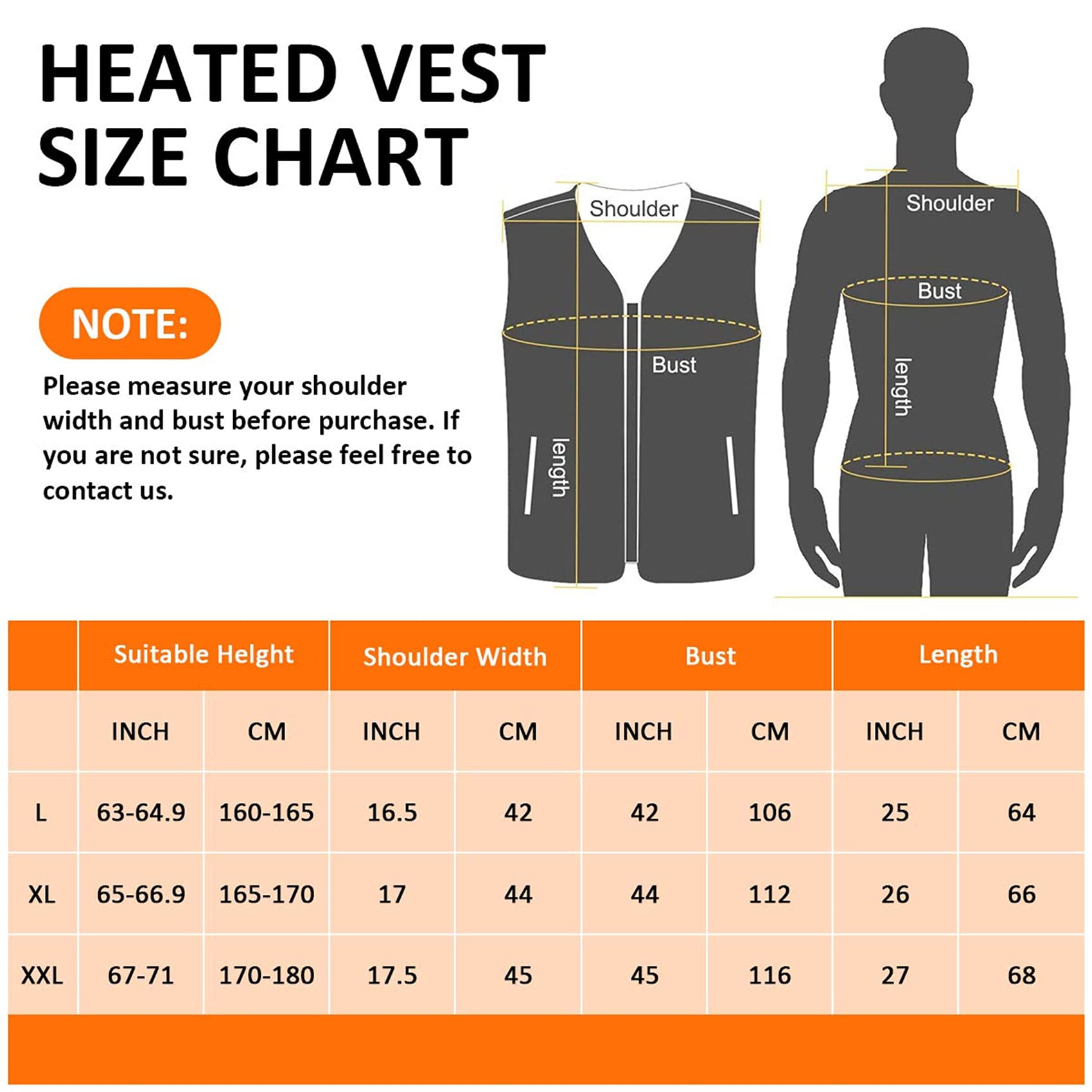 Gilet Termico, Giacca Invernale riscaldante elettrica for Esterni Gilet Elettrico autoriscaldante Protezioni Calde e Calde for la Vita Abbigliamento Termico(XXL)
