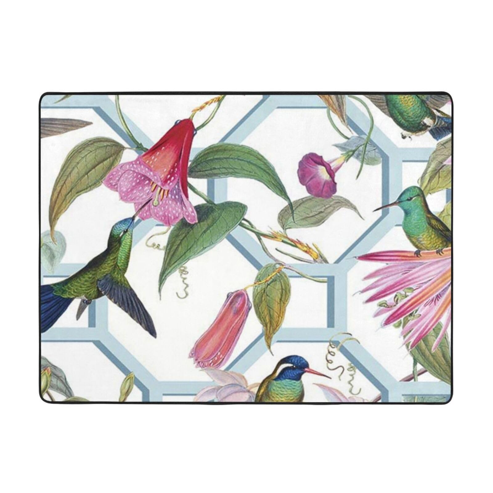 Tapis de salle de bain colibri BAFAFA tapis de jeu doux et antidérapant