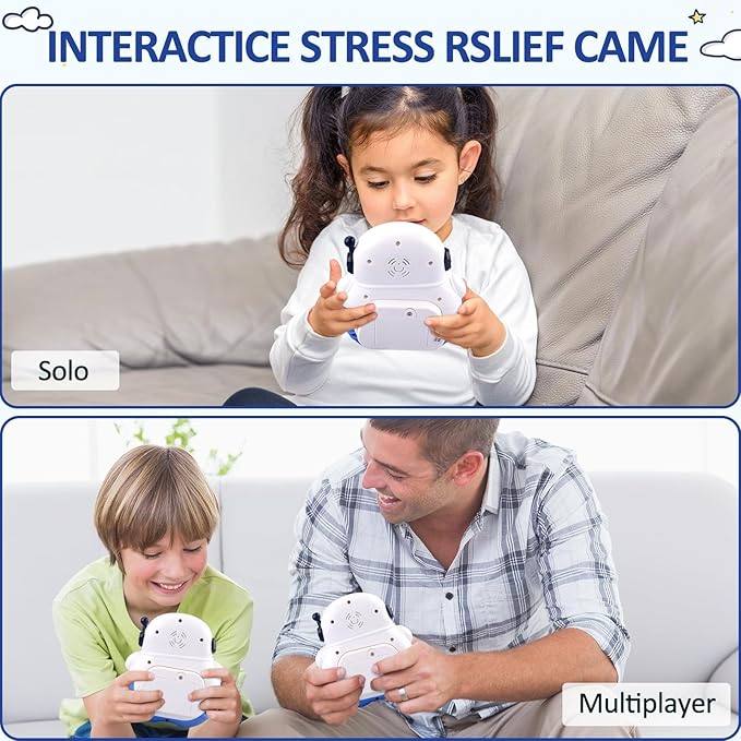 KASTWAVE Quick Push Pop Game, Handheld Puzzle Game Machine, Squeeze Poppet Sensory Fast Push Bubble Toy, Pop it Game Light Up Fidget Toys, for 3-12 Year Old Girls Boys