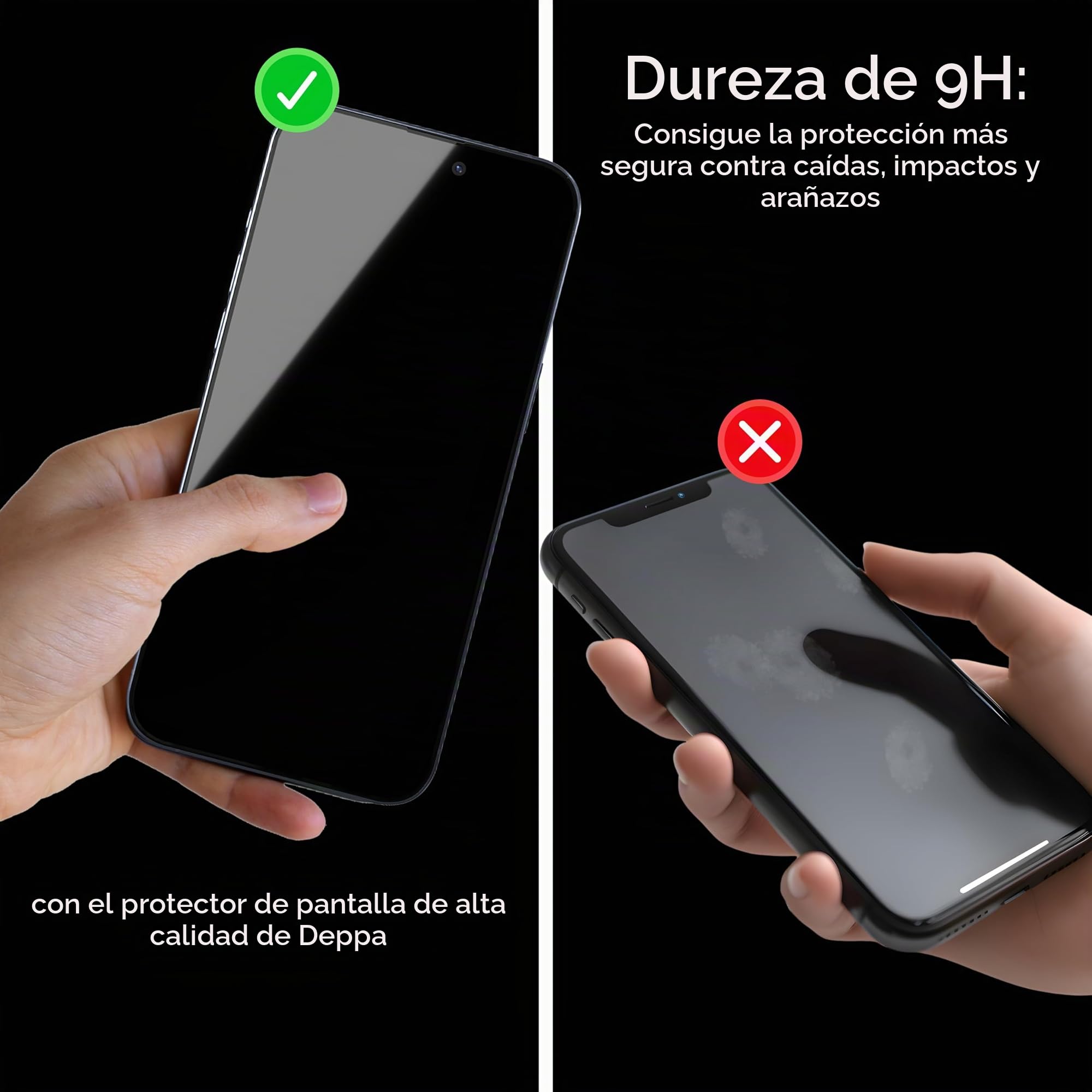Deppa | 2 Piezas | Para iPhone 17 Pro Max (6.9") Cristal Templado Protector de Pantalla con Kit de Instalación Inteligente | Anti-Polvo y Sin Burbujas | Cobertura Completa