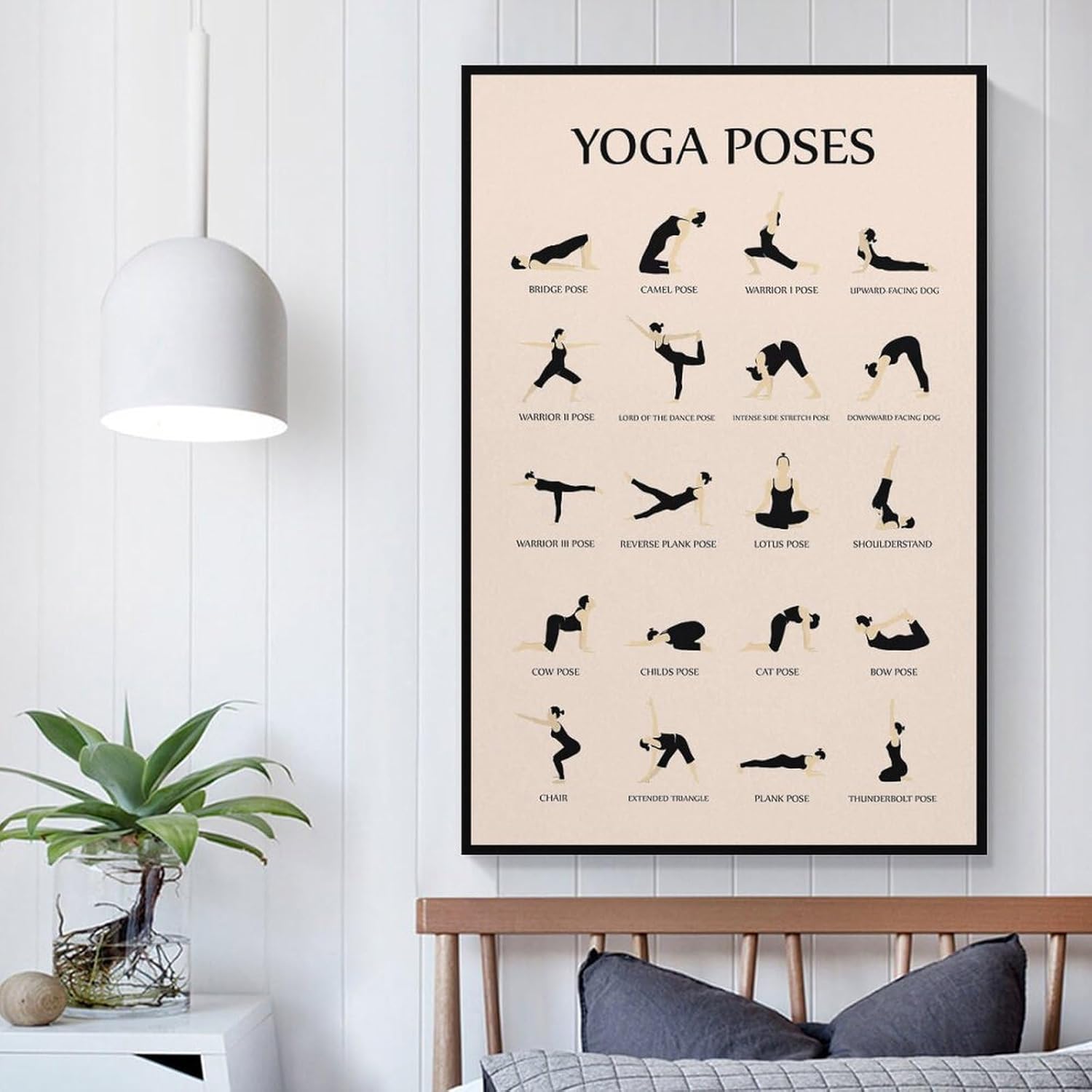 CYPGTBCK Yoga Poster for Beginners Home Gym Workout Poster Decorative Painting Canvas Wall Art Living Room Posters Bedroom Painting 12x18inch(30x45cm) - Image 5