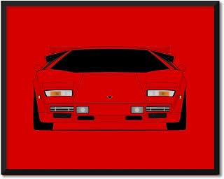 CUSTOMIZABLE COLOR: Lamborghini Countach (1978-1988) Inspired Poster Print Wall Art Decor Handmade (Unframed)