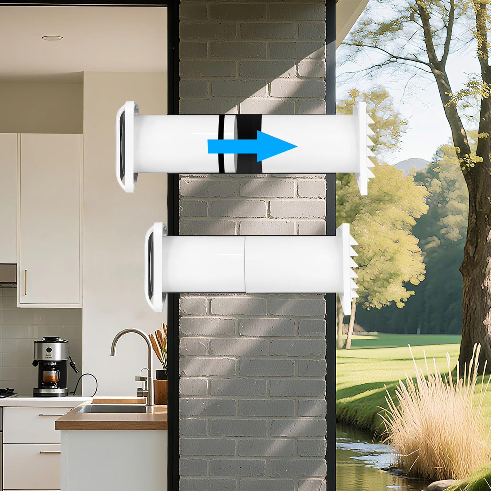 Sistemi di ventilazione in metallo estensibili Doppio scambio d'aria di direzione antipolvere Meshing antipioggia per uso domestico parete espandibile