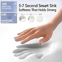 Vista 5 de Almohada cervical para cuello de espuma viscoelástica, suave y ergonómica para aliviar el dolor de cuello, funda de almohada sin cremallera de seda