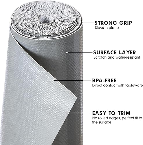 Miniatura 8 de Viseeko Revestimiento para estantes y cajones para gabinetes de cocina, revestimientos de gabinete no adhesivos para estantes, papel de estante de