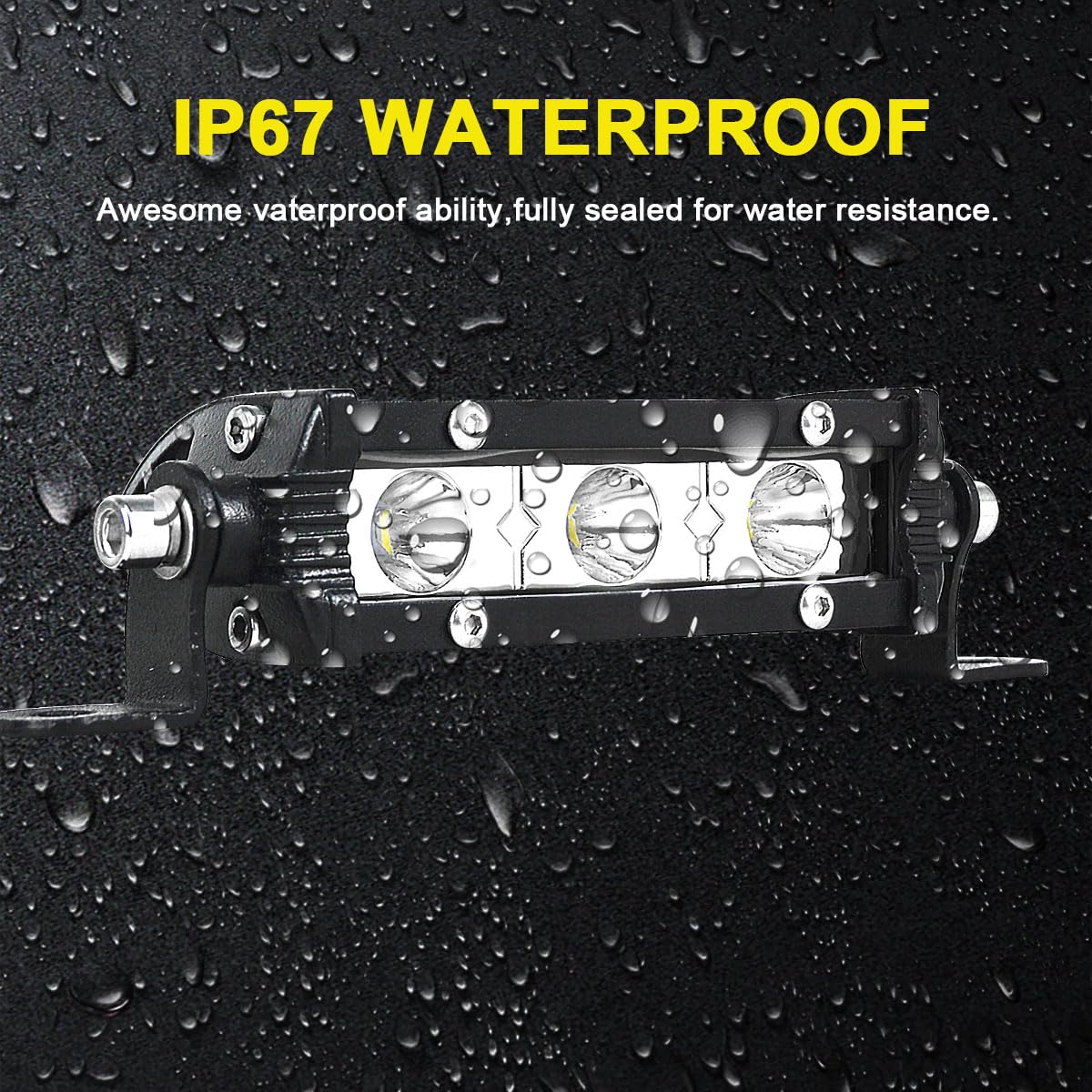 Willpower jednorzędowa listwa świetlna LED 4", 15 W, bardzo wąski profil, wąski mini reflektor dla samochodów osobowych, ciężarówek, przyczep, 4x4, SUV, ATV