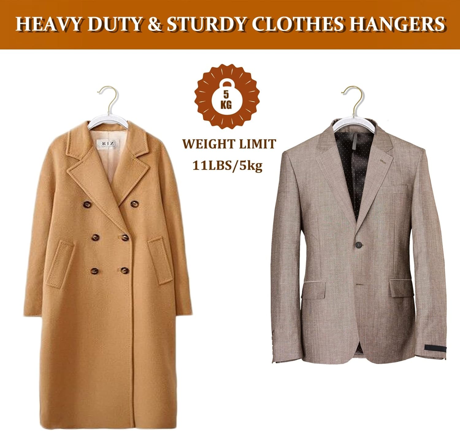 Clear Clothes Hangers 16", 20 Pack Plastic Coat Hanger for Adult Closet, Durable Ganchos de Ropa with Swivel Hook, Thin Space Saving Perchas de Plástico for Spaghetti Strap Dress Suit - Image 3