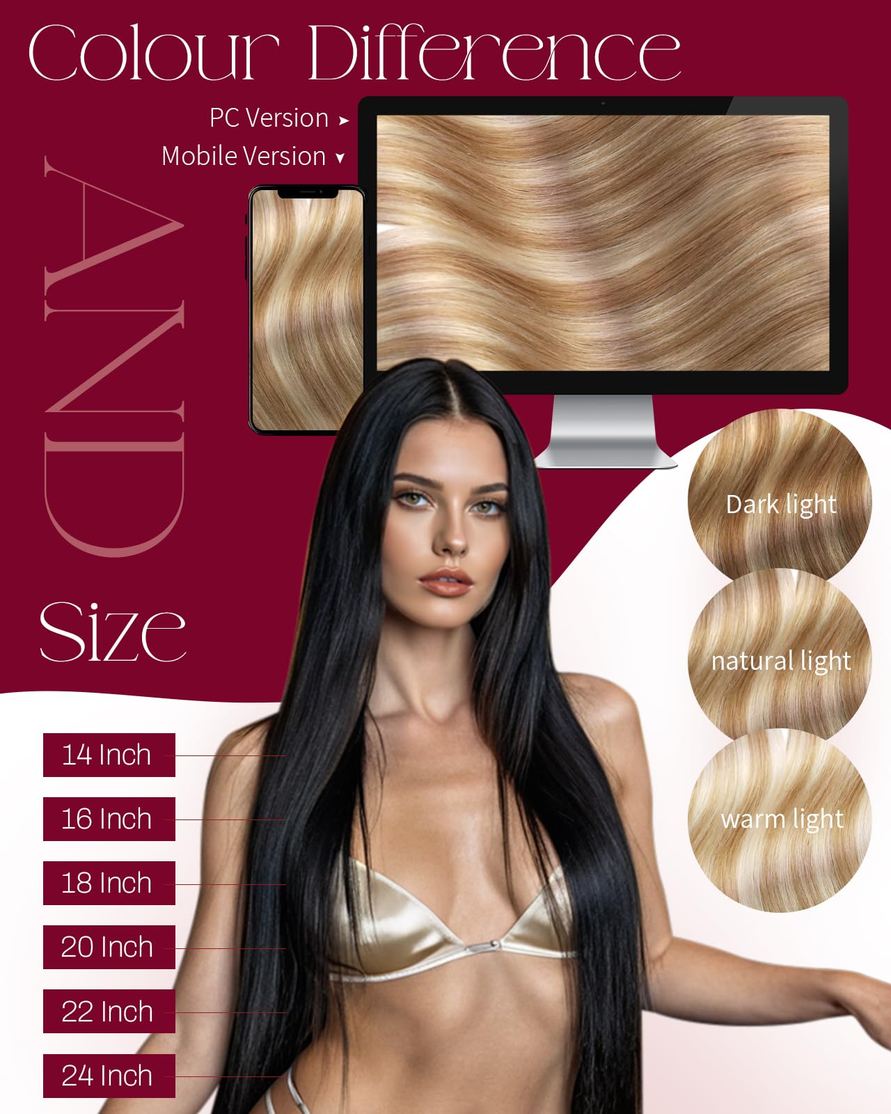 Moresoo Weft Hair Extensions Real Human Hair Medium Brown Highlighted Platinum Blonde Sew in Human Hair Extensions Brown to Blonde Full Head Remy Straight 18 Inch 100g/Pack #P6/60 — view 55