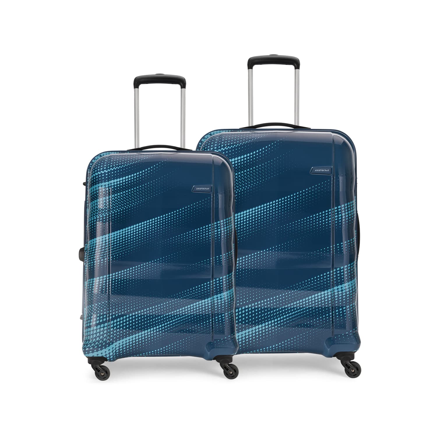 Force (66 cm+76 cm) Acrylonitrile Butadiene Styrene(Abs) Pack of 2 (Medium+Large) 4 Spinner Wheels Hardsided Scuba Blue Suitcase Sets-image-13