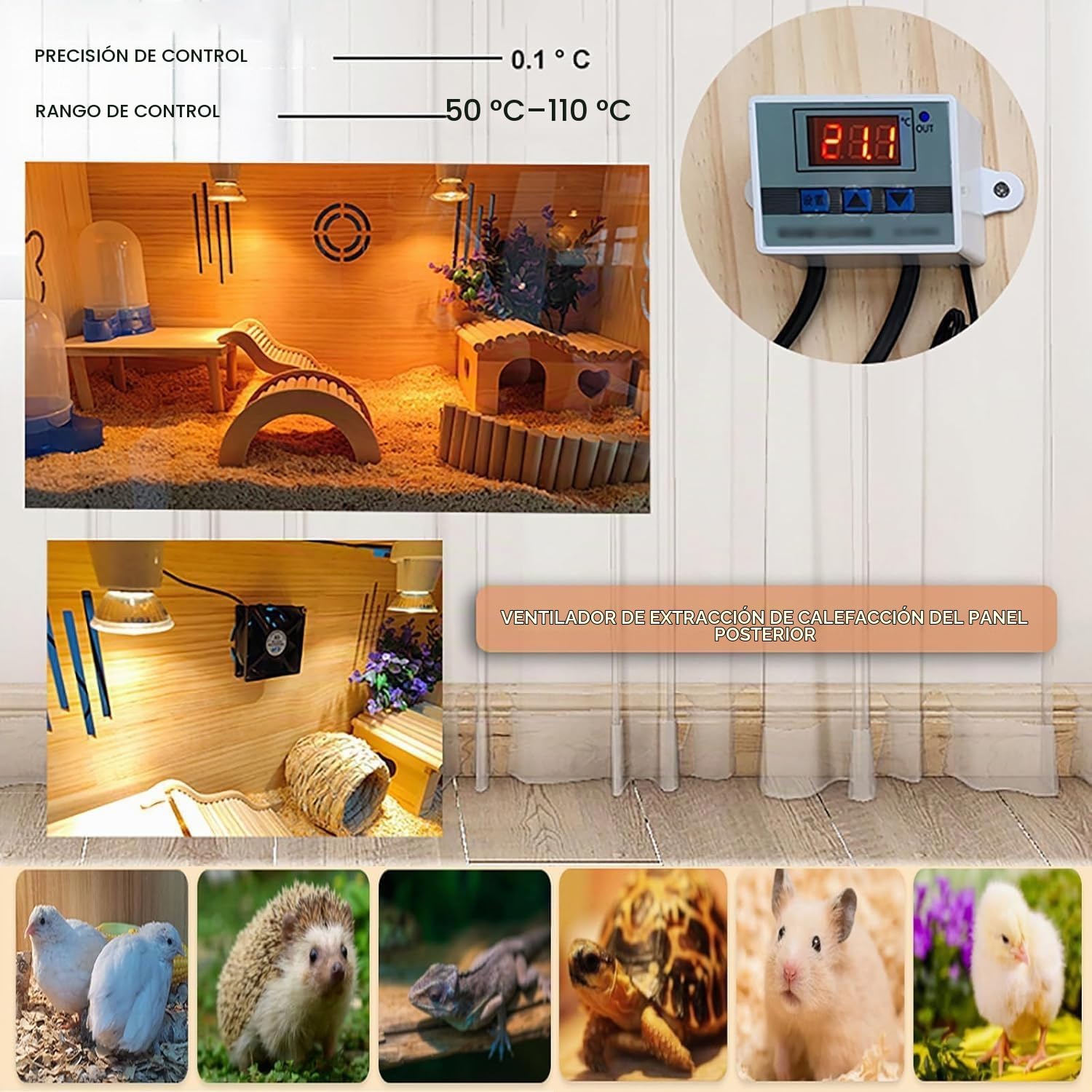 Jaula Para Hámster Y área De Juegos Para Hábitat Con Parte Superior Que Se Puede Abrir Jaula Para Hámster Y área De Juegos Para Hábitat Para Conejos, Cobayas Y Pollos Rutin Jaula Gran(Size:80x40x40cm)