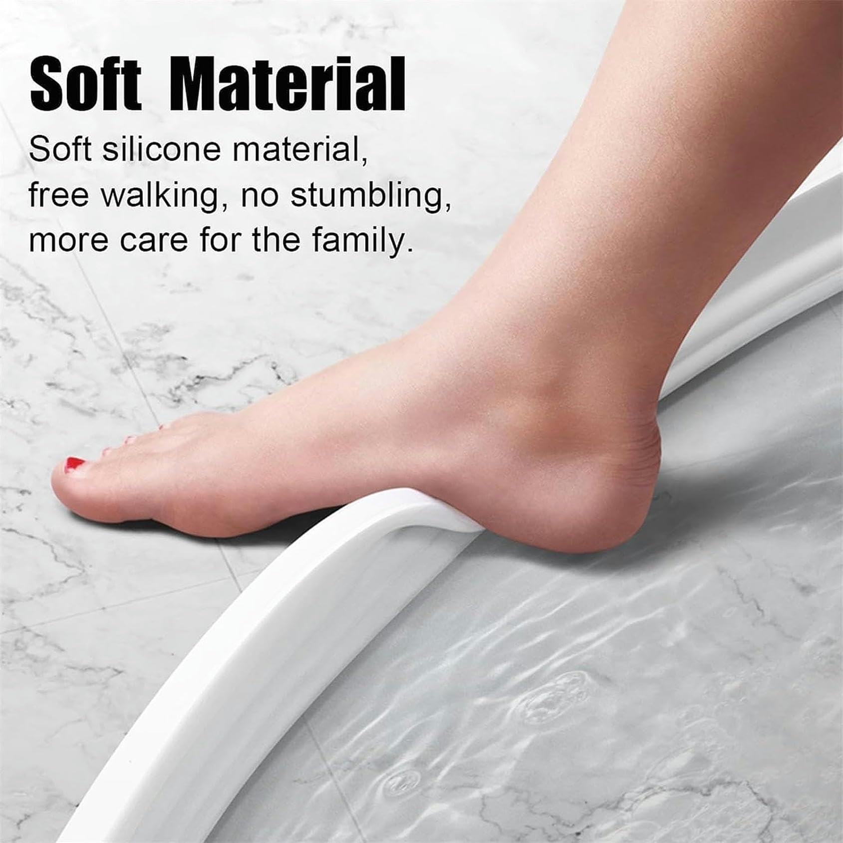Protezione dall'acqua in silicone da 78 pollici, barriera impermeabile con soglia per doccia in silicone, barriera per doccia con tappo dell'acqua Diga in gomma Blocco dell'acqua in silicone Separazio