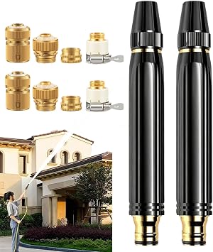 Home High-Pressure Car Wash Water Gun with Booster Nozzle and Hose for Watering Plants and Vegetables, and Car Washing Color c2