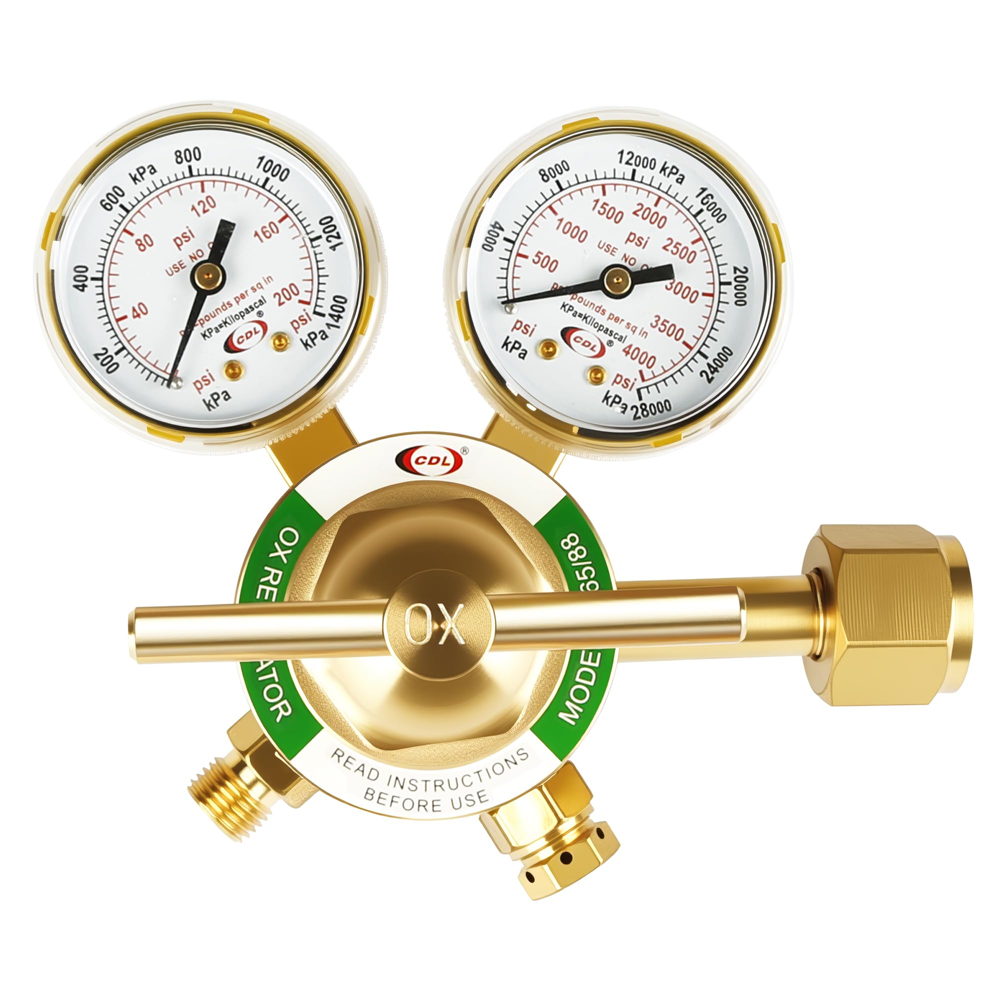 CDL LX65 Medium Duty Oxygen Regulator CGA540,Forged Brass