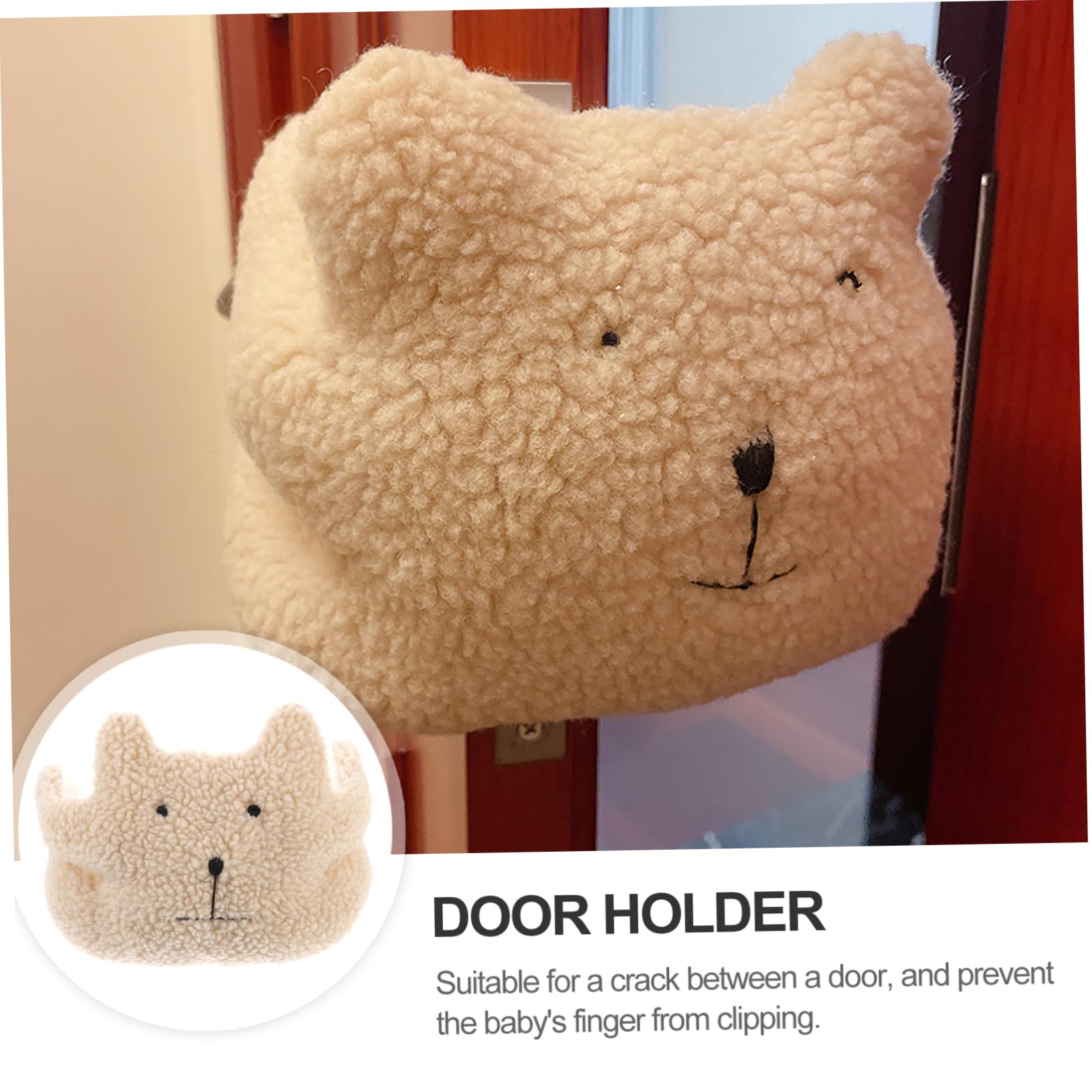 TOYANDONA 3piezas Topper De Puerta Forma De Oso Protector De Manos para Bebés Tope De Puerta De Peluche para Seguridad Infantil El Hogar