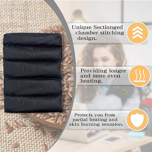 Vista 92 de Almohadilla térmica para microondas para aliviar el dolor, almohadillas térmicas para microondas de 17 x 9 pulgadas para calambres, dolor