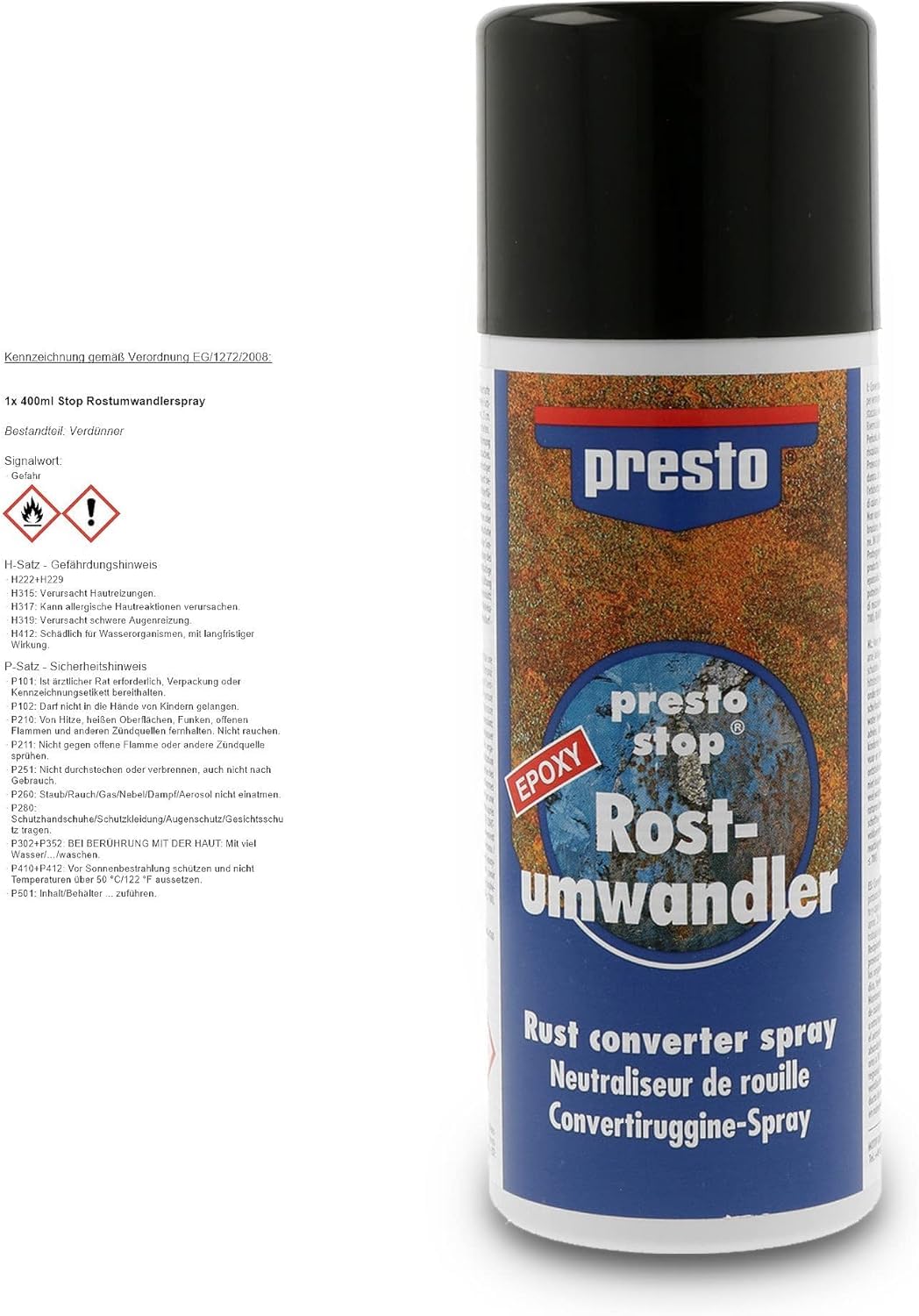 presto 289989 Spray convertitore antiruggine 400 ml