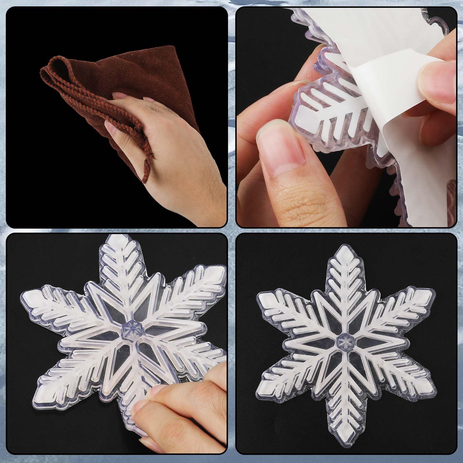 PEUTIER Stomp Pad 3D Flocon de Neige 12,7cm Transparent Antidérapant Tapis de Traction pour Snowboard