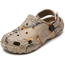 CERYTHRINA Mens EVA Garden Clogs Lightweight Slip On Waterproof Clogs Shoes Easy Clean Breathable Print Sandals for Gardening Beach Work Indoor Outdoor Comfort