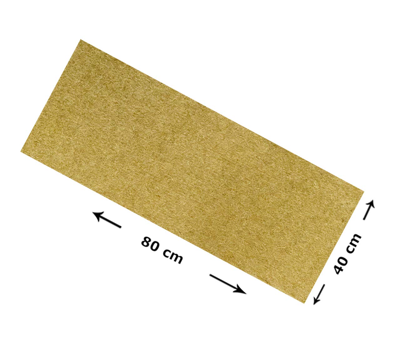 Tapis en Chanvre, 100% Chanvre, 80 x 40 cm, épaisseur 5 mm, Lot de 10 (EUR 4,20/pièce), Tapis pour Les Cages de rongeurs