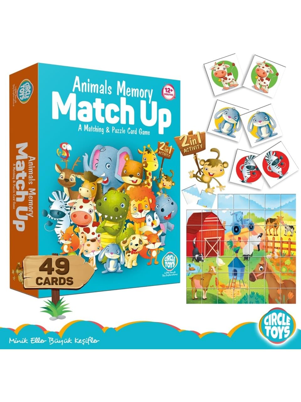 Circle Toys Animals Memory Match Up