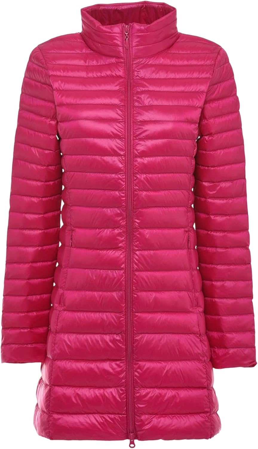 Women's Hooded Puffer Jacket Lightweight Warm Packable Quilted Puffer Coat Outwear