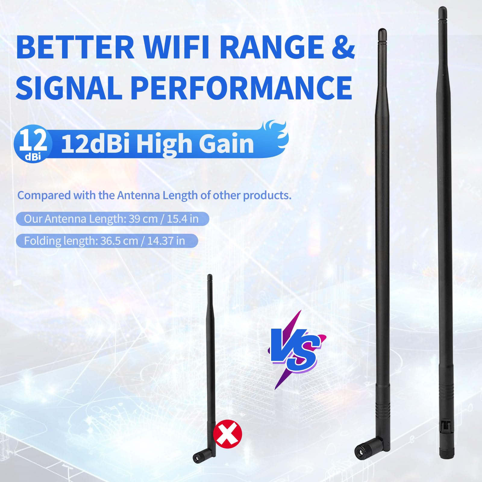 Repetidor Wifi 5ghz Antenas WiFi Doble Banda 8dBi (2 Unidades