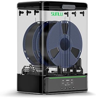 SUNLU 3KG Filament Dryer SP2 & Storage Box, 70℃ Max Temperature and 15min Fast Heating for 3D Printer Filament Drying and Sealing with Heat Control, Compatible with 1.75mm/2.85mm PLA PETG TPU ABS ASA