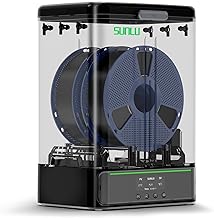 SUNLU Filament Dryer SP2 and Filament Storage Box, 2 Spools 3D Printer Filament Dryer, 70°C Maximum Temperature with 360° Heating, 3D Filament Dryer for PLA PETG ABS TPU 1.75 mm/2.85 mm