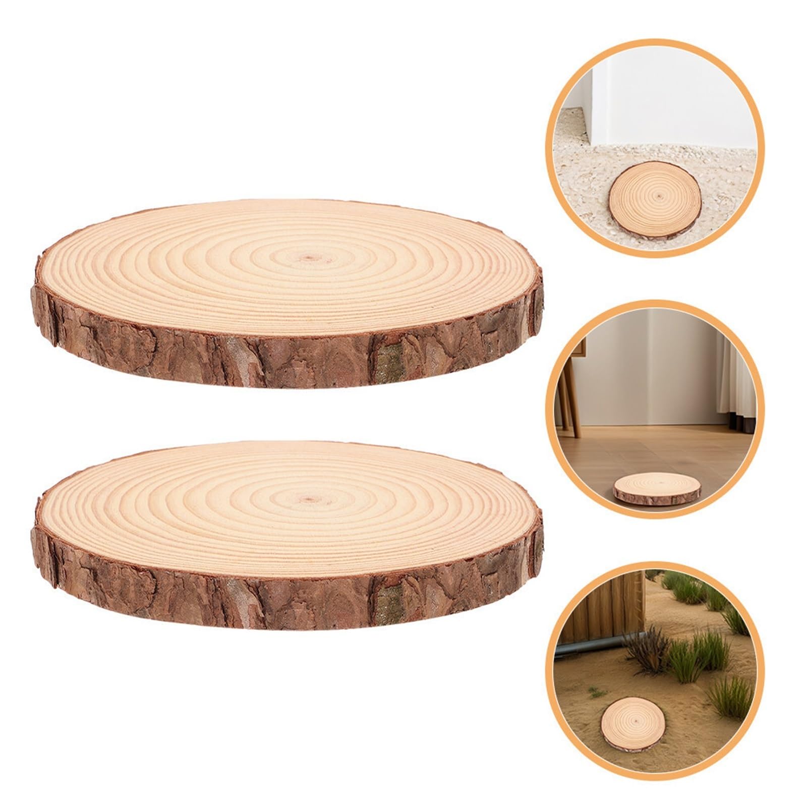 Pas Japonais Jardin Tremplins en bois for l'extérieur, 2 pièces