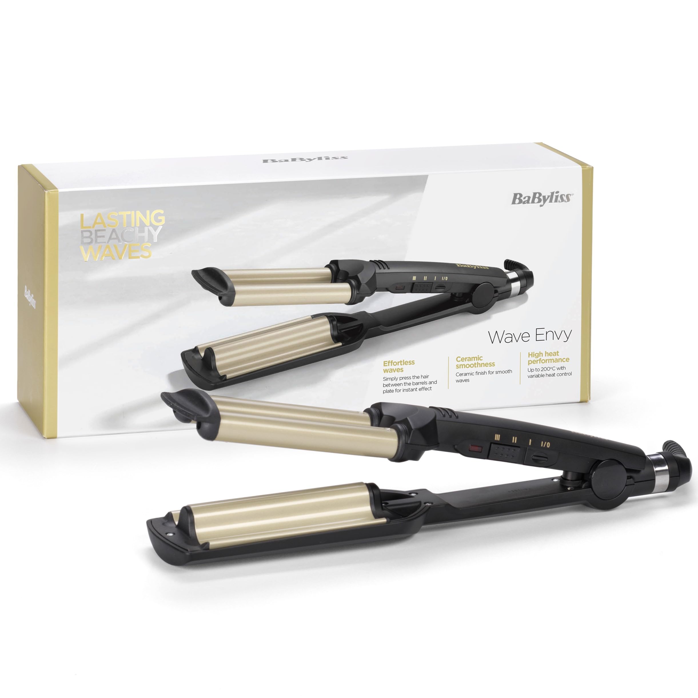 BaByliss Curlers Easy Waves piastra triferro per capelli (C260E) 1 pz