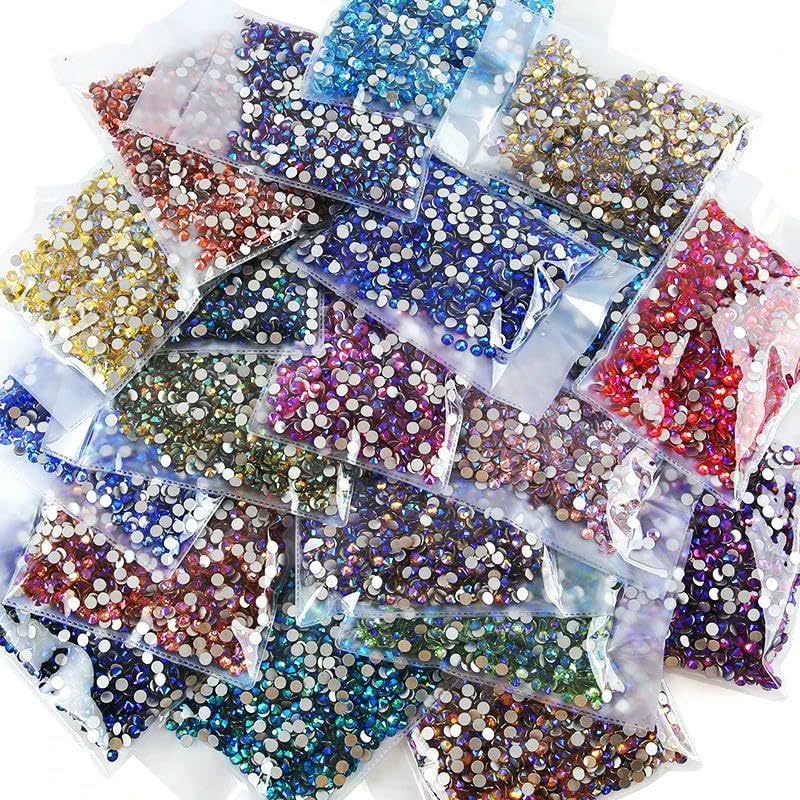 Vendita all'ingrosso di strass per vestiti fai da te, decorazioni per unghie con strass a retro piatto, cristalli AB, glitter per il viso, pietre decorative - viola chiaro