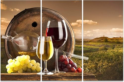 Miniatura 4 de Impresiones en lienzo para pared, cuadros de horizonte de viñedos, obras de arte giclée para sala de estar, comedor, dormitorio, oficina, decoración