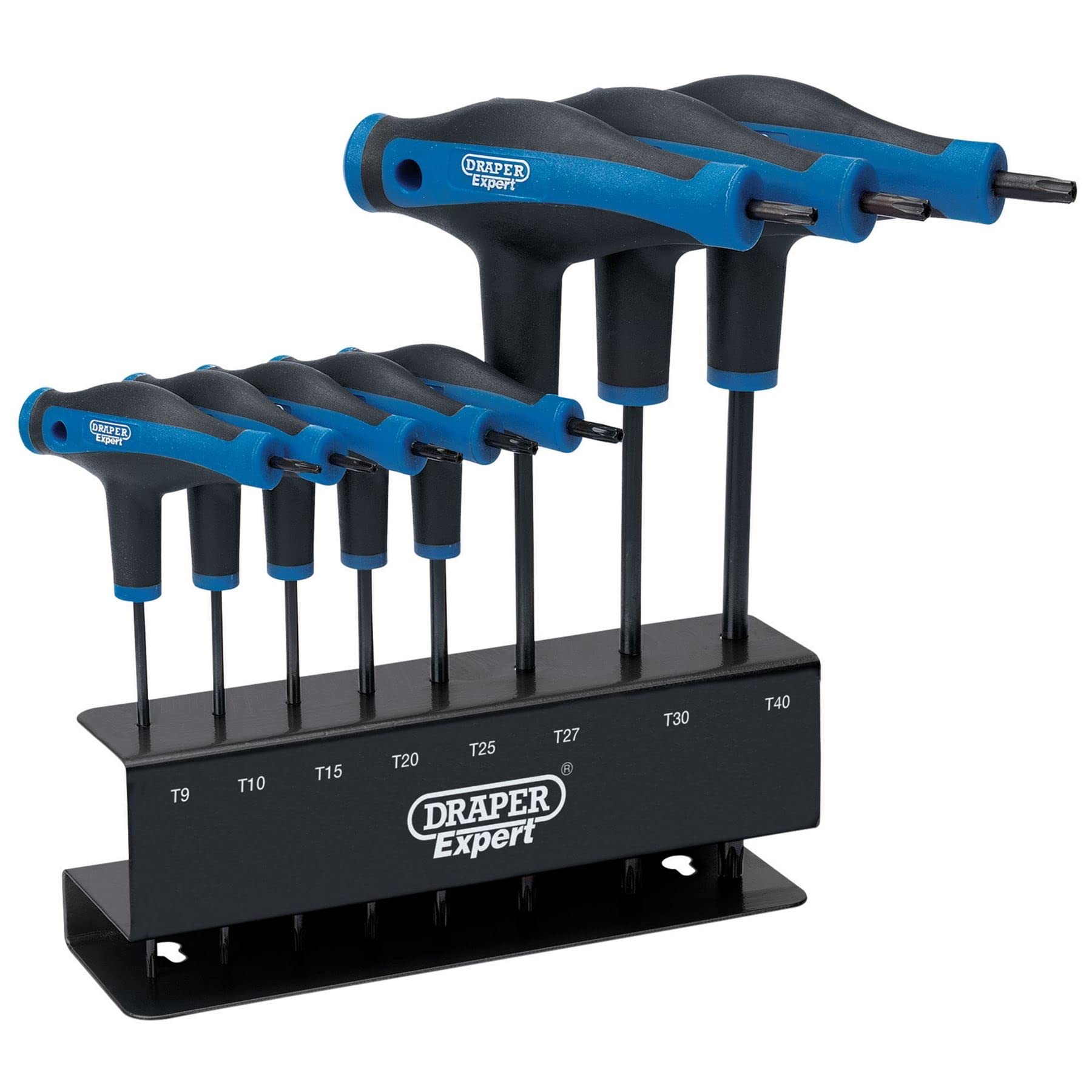 Draper 33872 Expert Tx-Star T Handle Key Set with Soft Grip, 8 Pieces
